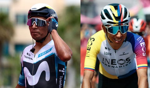 Nairo Quintana y Egan Bernal