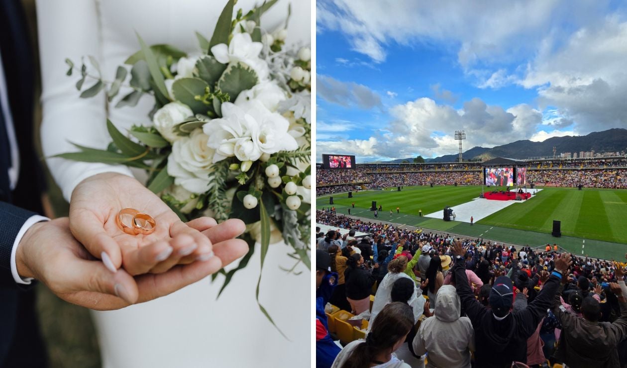 Matrimonio en el estadio El Campín