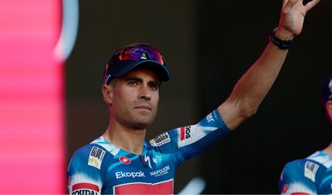 Mikel Landa, ciclista español que sufrió caída en el Giro de Italia