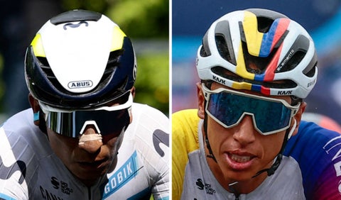 Nairo Quintana y Egan Bernal en el Giro de Italia 2025