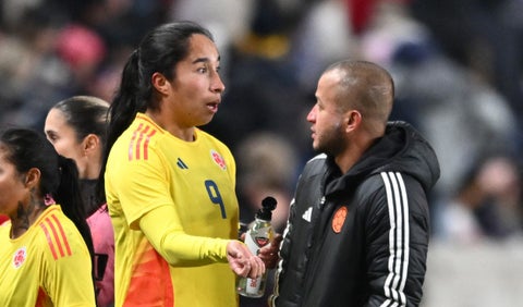 Mayra Ramírez y Ángelo Marsiglia con la selección Colombia