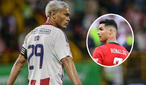 Teófilo Gutiérrez y Cristiano Ronaldo, futbolistas