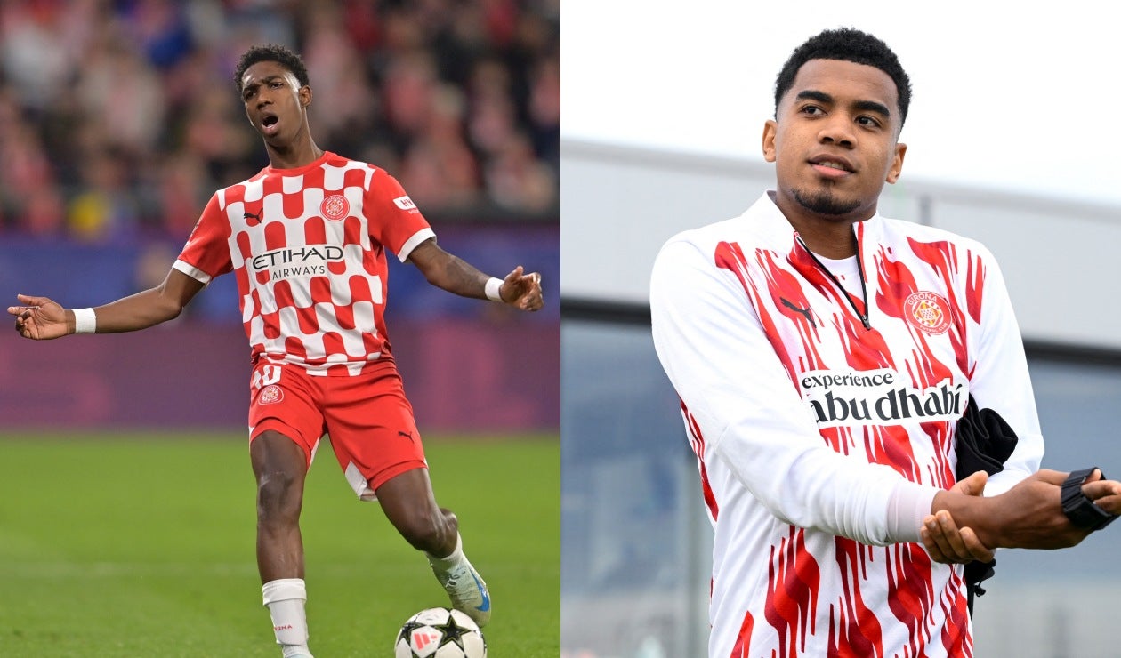 Yaser Asprilla y Jhon Solís con el Girona de España