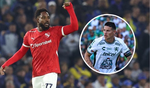 Álvaro Angulo y James Rodríguez, futbolistas