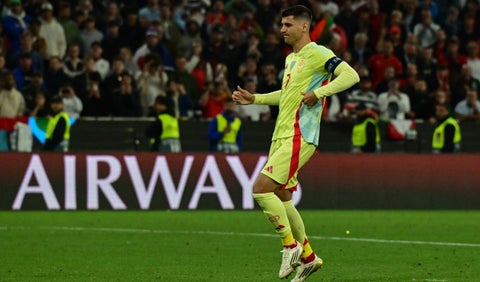 Álvaro Morata con la selección de España