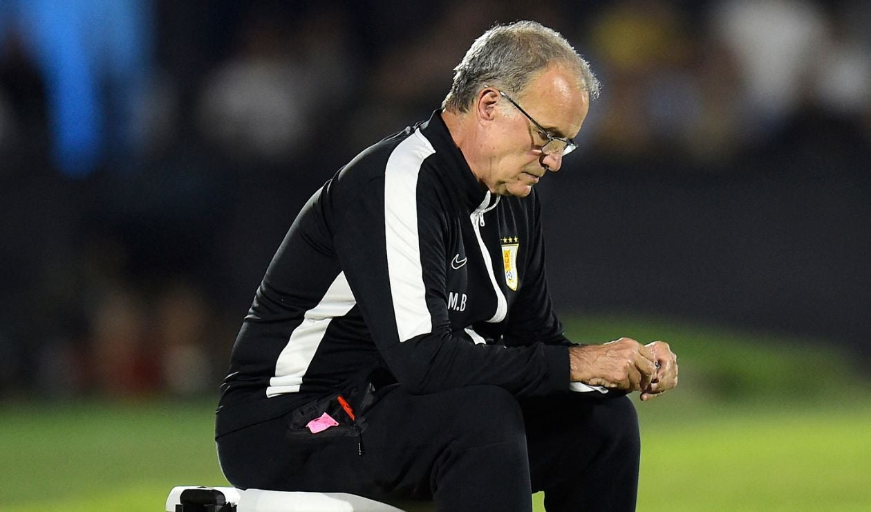 Marcelo Bielsa con la selección de Uruguay