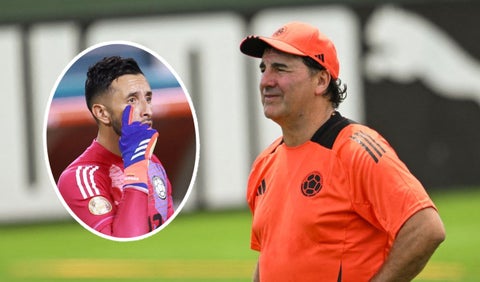 Camilo Vargas y Néstor Lorenzo, arquero y entrenador de fútbol