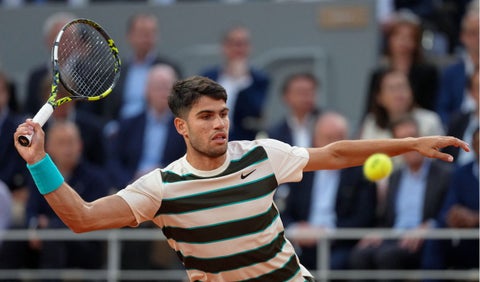 Carlos Alcaraz en el Roland Garros 2025