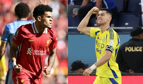 Cristiano Ronaldo y Luis Díaz