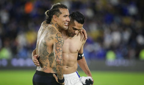 Dayro Moreno y Radamel Falcao, futbolistas colombianos