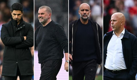 Arteta, Postecoglou, Guardiola, Slot