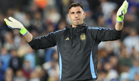 Emiliano Martínez con la selección de Argentina