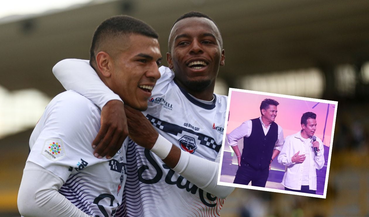 Jugadores de Fortaleza - Carlos Vives y Rigoberto Urán