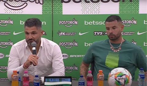 Javier Gandolfi y Edwin Cardona en Nacional