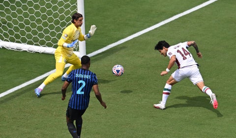 Germán Cano en Fluminense vs Inter de Milán