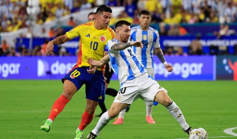 James recibe duras criticas desde Europa por su pelea con Messi