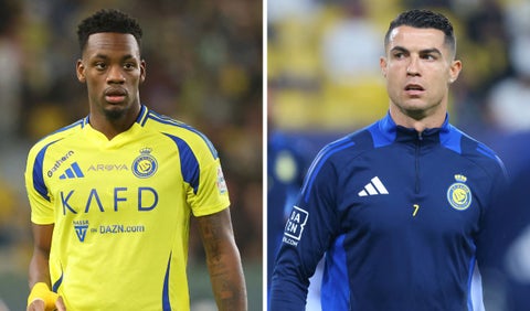 Jhon Durán y Cristiano Ronaldo con Al Nassr