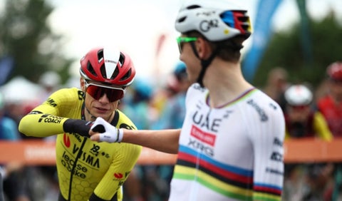 Jonas Vingegaard y Tadej Pogacar, ciclistas