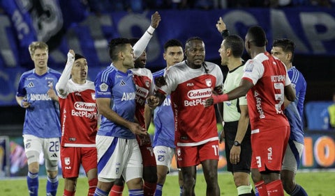 Millonarios vs Santa Fe por la Liga BetPlay 2025-I en cuadrangulares