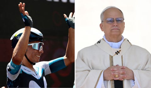 Nairo Quintana y Papa León XVI