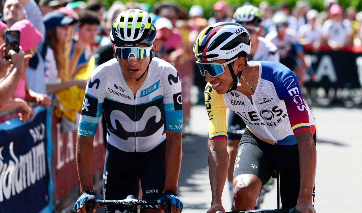 Nairo y Egan Bernal en el Giro de Italia