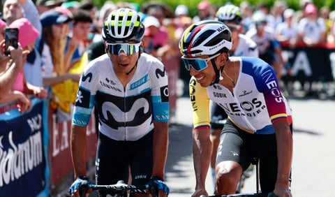 Nairo y Egan Bernal en el Giro de Italia
