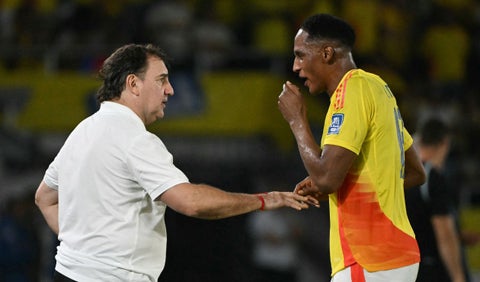 Néstor Lorenzo y Yerry Mina - Selección Colombia