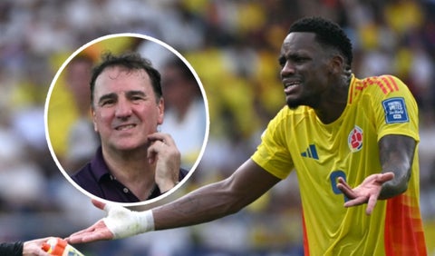 Néstor Lorenzo y Jhon Durán, entrenador y futbolista