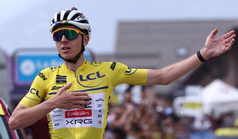 Tadej Pogacar con el UAE