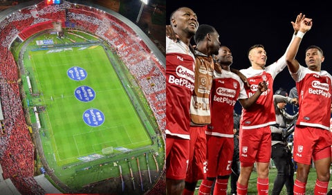Santa Fe intimida a Medellín con el recibimiento de su hinchada