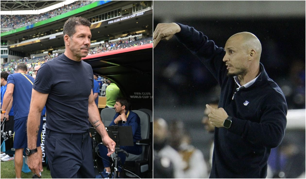 Diego Simeone y David González