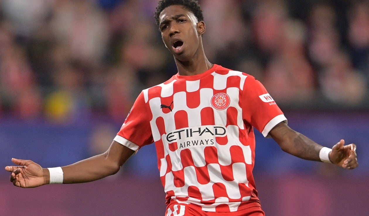 Yaser Asprilla con el Girona de España