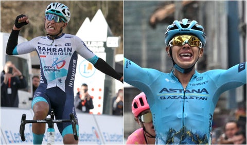 Santiago Buitrago y Harold Tejada en el Tour de Francia