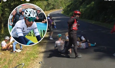 Caída de Santiago Buitrago en el Tour de Francia