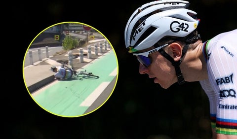 Caída de Tadej Pogacar en el Tour de Francia - Etapa 11