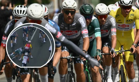 Caída y retiro de Jasper Philipsen