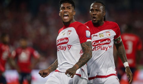 Hugo Rodallega en la final de la Liga BetPlay Medellín vs Santa Fe