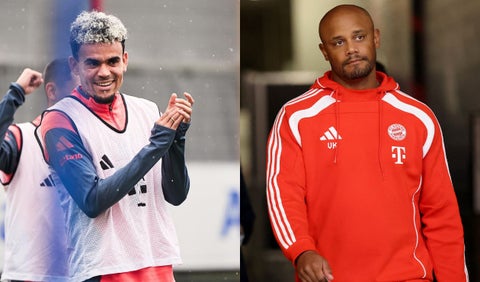 Kompany sorprende a Luis Díaz antes de su primera final con Bayern