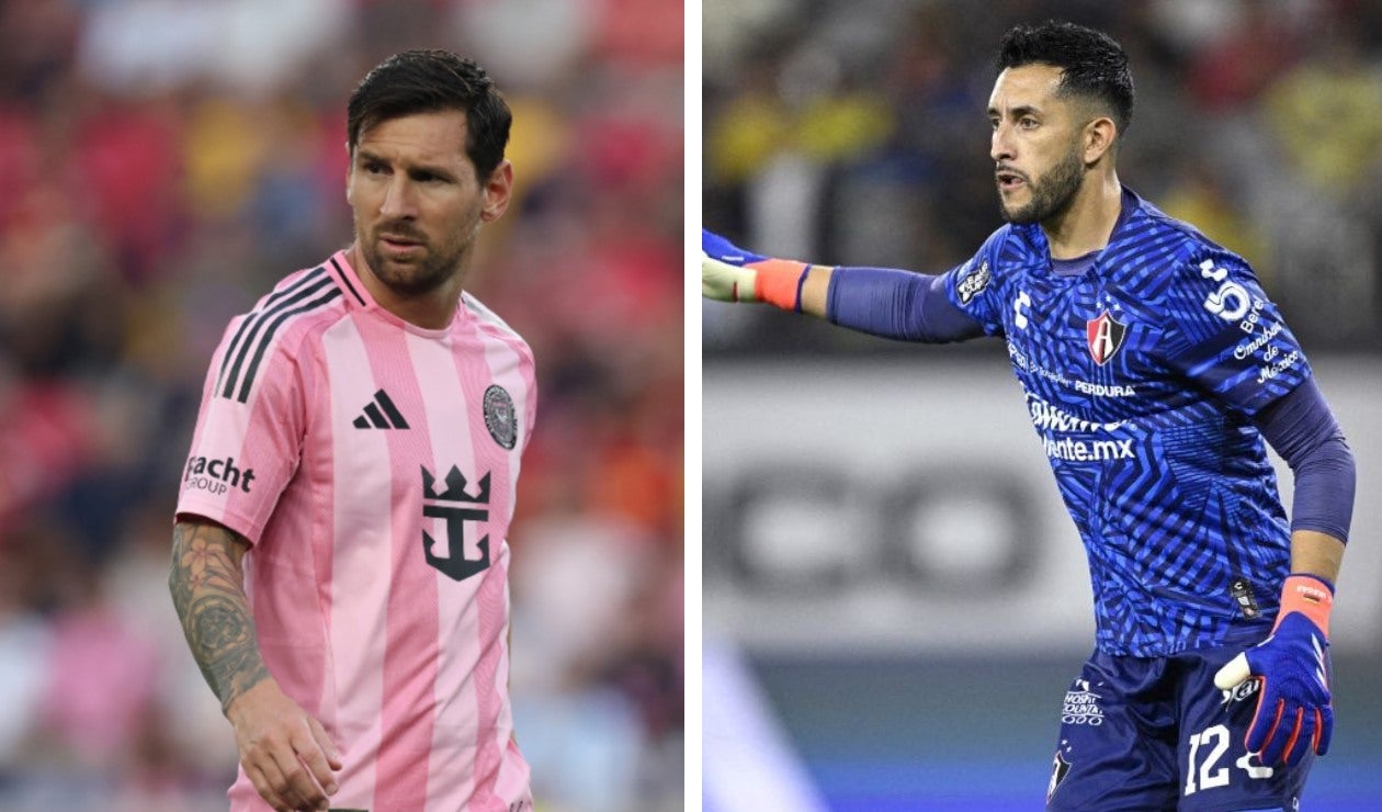 Lionel Messi y Camilo Vargas, futbolistas