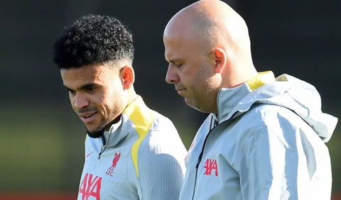 Luis Díaz y Arne Slot