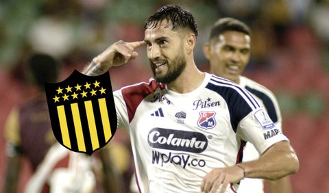 Independiente Medellín y escudo de Peñarol