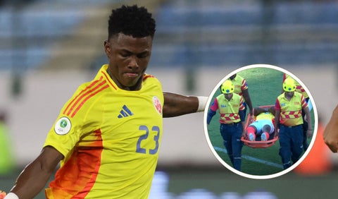 Néiser Villarreal sale lesionado y entre lágrimas del partido con la Selección Colombia
