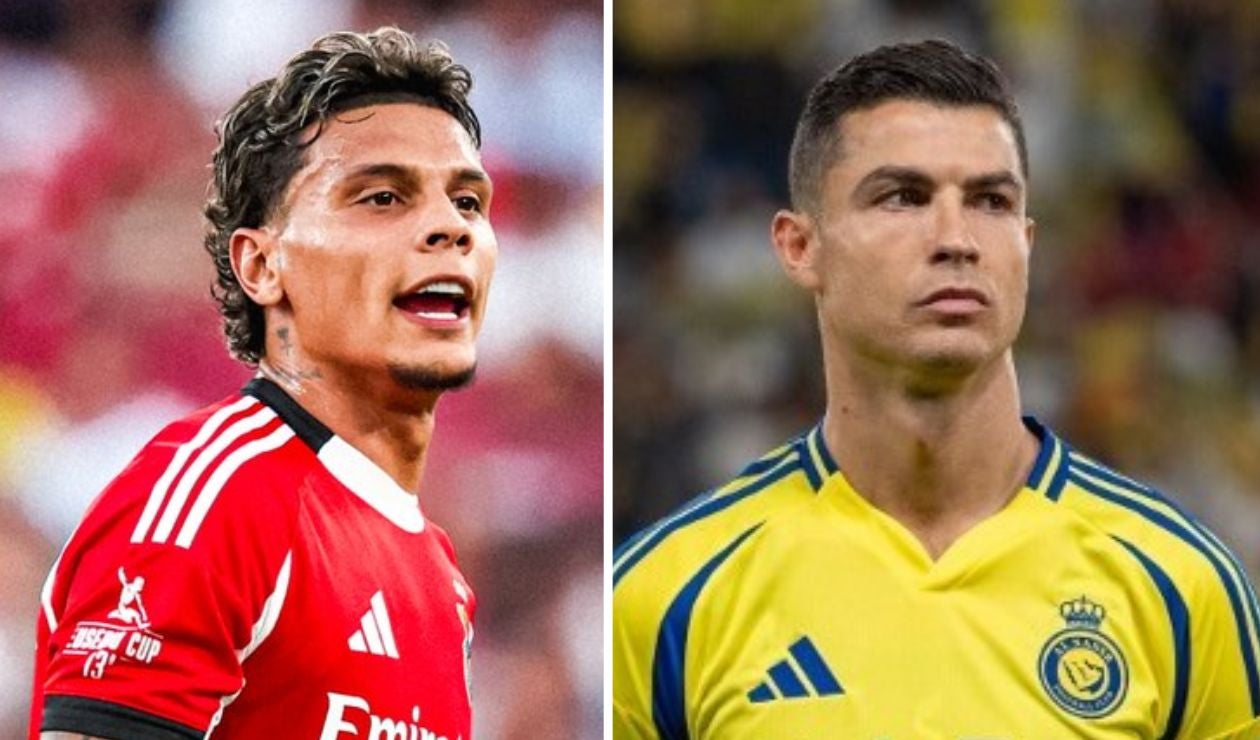 Richard Ríos y Cristiano Ronaldo