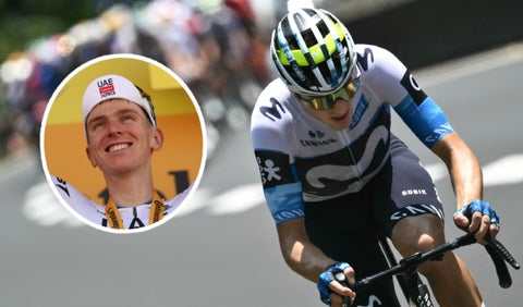 Tadej Pogacar y Pablo Castrillo, ciclistas