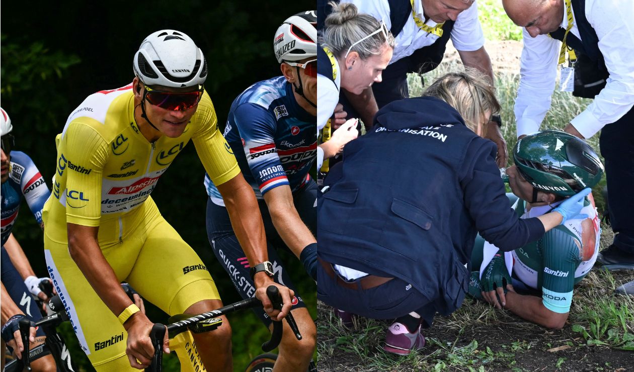 Grave accidente en el Tour de Francia perjudicó a Mathieu Van der Poel