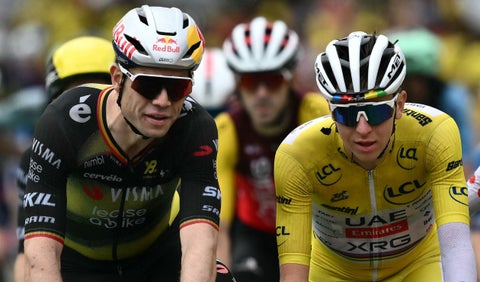 Wout van Aert y Tadej Pogacar