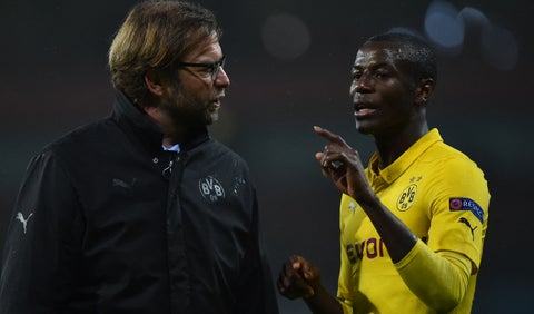 Adrián Ramos con Jürgen Klopp en el Borussia Dortmund