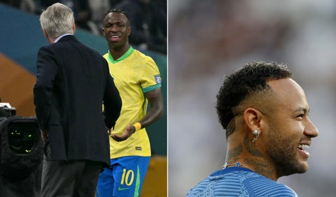 Carlo Ancelotti y su decisión con Neymar y Vinícius