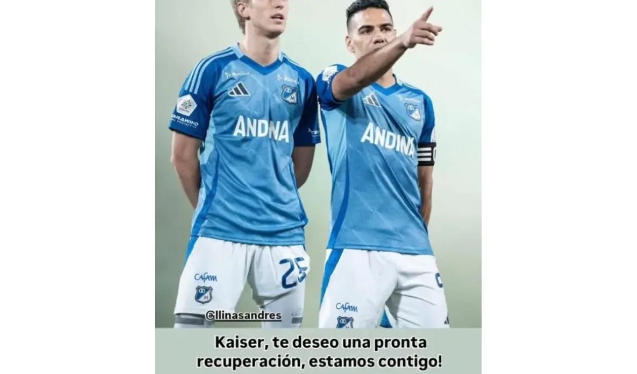 Mensaje de Radamel Falcao a Andrés Llinás tras su lesión en Millonarios