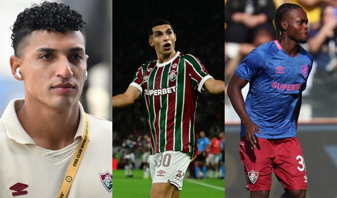 Gabriel Fuentes, Kevin Serna y Santiago Moreno en Fluminense